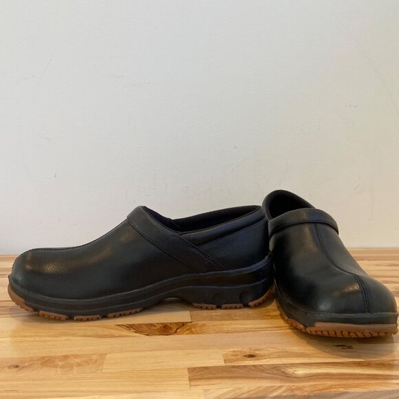 Dickies Womens Professional Black Leather Slip-On Clogs lightweight in 8.5 - Picture 6 of 15
